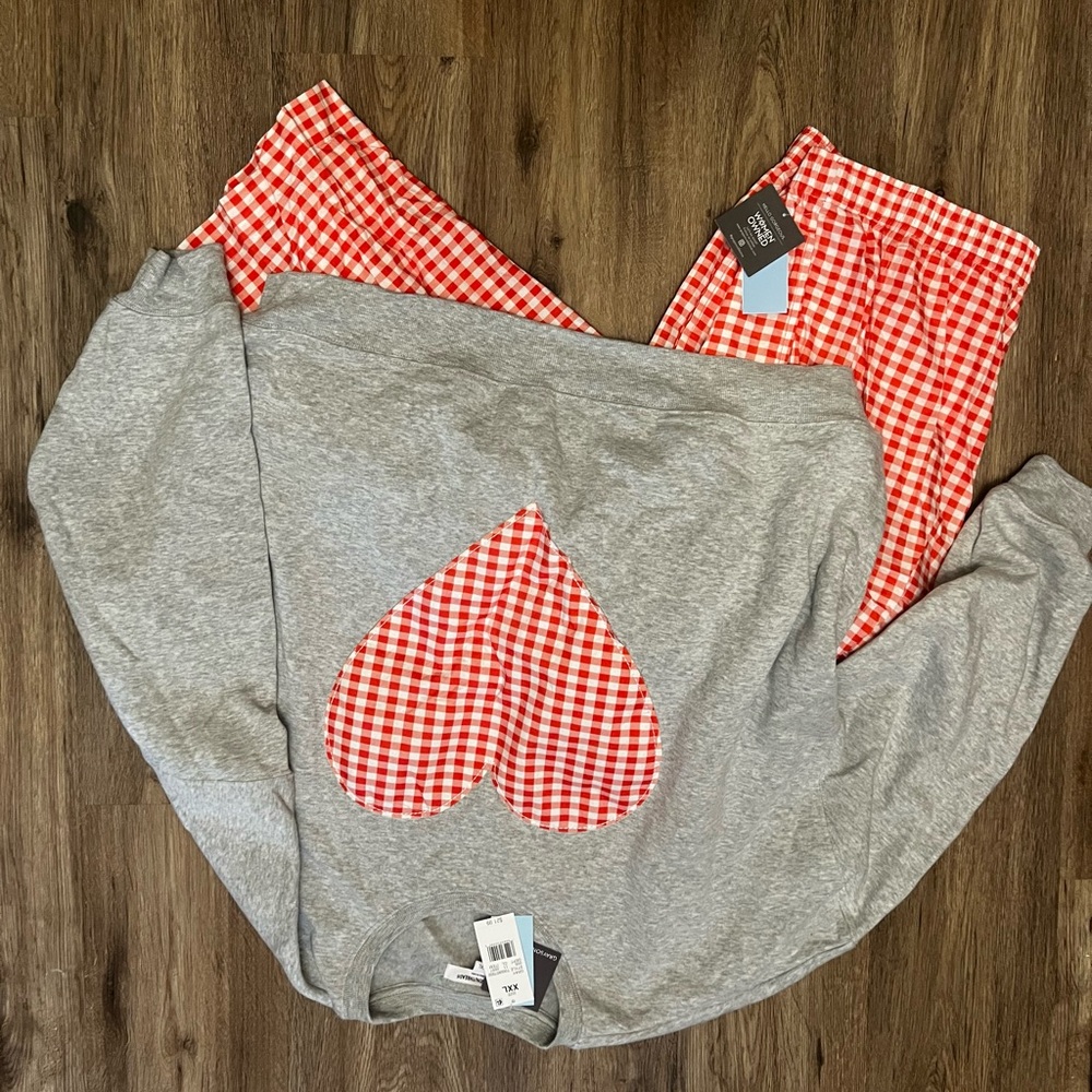 Target Gray and Red Pajama Set